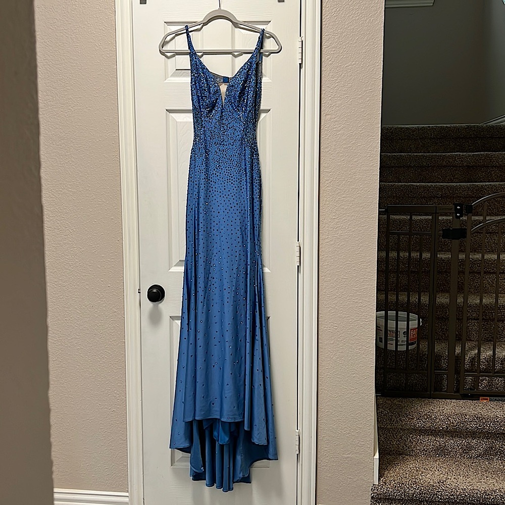 Costal Blue Faviana Prom dress